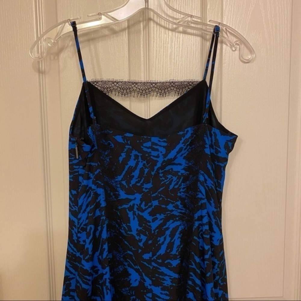 JASON WU Zebra Print Lace Trim Asymmetric Dress - Picture 10 of 14